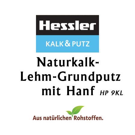 Hessler Naturkalk-Lehm-Grundputz / Oberputz mit Hanf