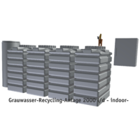 Grauwasser-Recycling-Anlage 2000 l/d - indoor