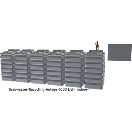 Grauwasser-Recycling-Anlage 4000 l/d - indoor