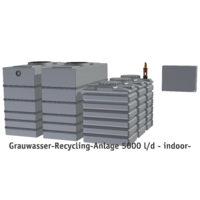 Grauwasser-Recycling-Anlage 5000 l/d - indoor